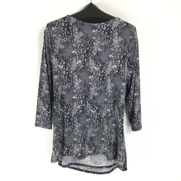 Lane Bryant Floral Faux Wrap Blouse Women's Plus Size 18/20 Surplice Career - Picture 6 of 11
